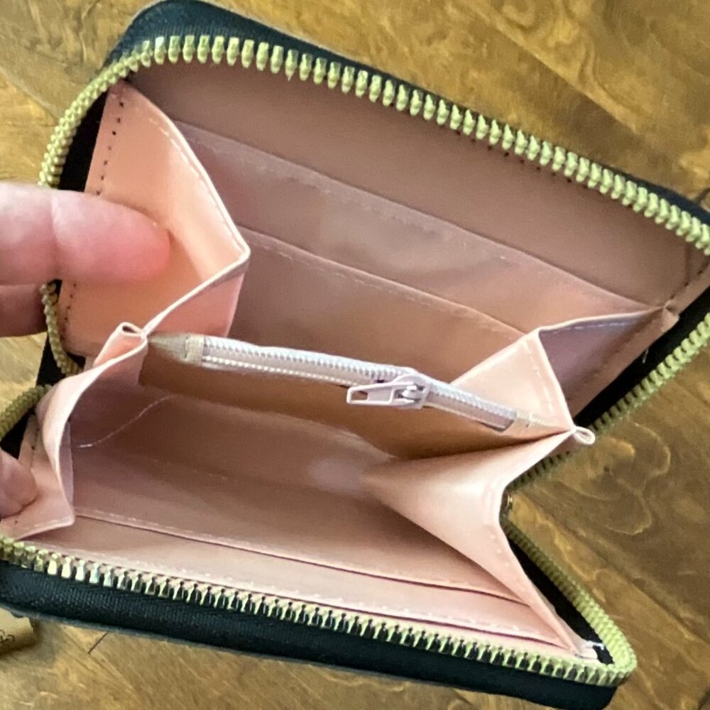 Designer inspired All around Zip Wallet in Chocolate NEW